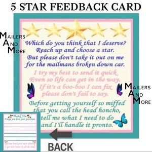 25 3x3 Thank You / Appreciation Card ADD ON DEAL PRICE IS FIRM